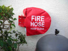 swimming pool fire hose reel protective cover